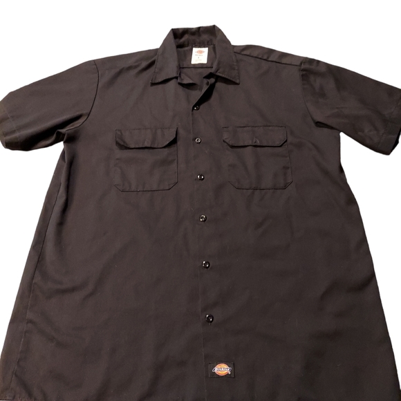 Dickies Mens Work Shirt Black Button up Size L gently worn - Picture 1 of 4